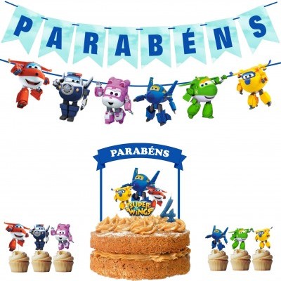 Kit Festa Super Wings Azul