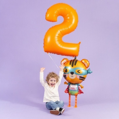 Balão Número Laranja Gigante