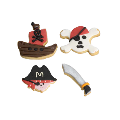 Conj. 4 Cortadores Piratas