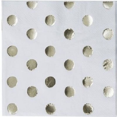 Guardanapos Douradas Bolas Metalizado