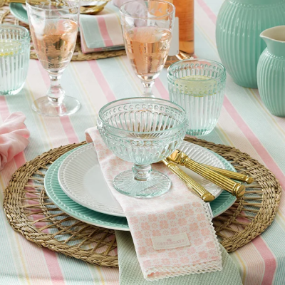 Taça Vidro Menta Greengate