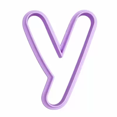 Cortador de Bolachas - Letras Alfabeto - Y