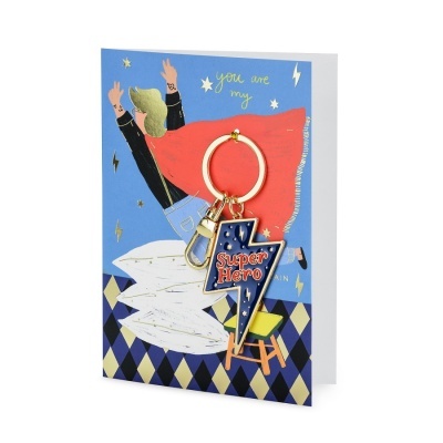 Postal + Portas Chaves - Super Hero