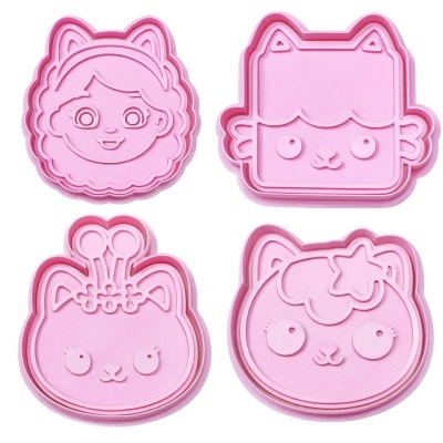 Conj. Cortadores c/ Carimbo Casa de bonecas da Gabby 1