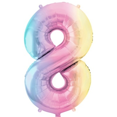 BALÃO #8 RAINBOW 86CM