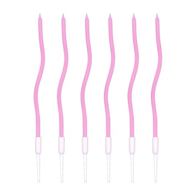Velas Espiral Finas Rosa