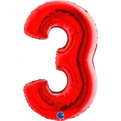 Balão Número Vermelho Gigante