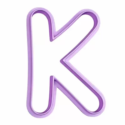 Cortador de Bolachas - Letras Alfabeto - K