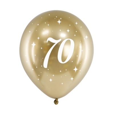 Conj. 6 Balões Dourados 70