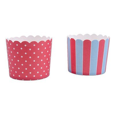 Conj. 12 Formas Riscas e Bolinhas Vermelho e Azul