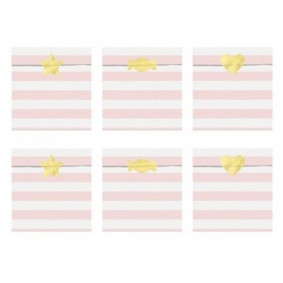 Sacos Papel Riscas Rosa