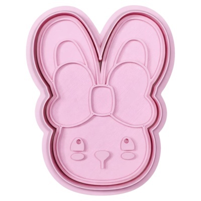 Cortador c/ Carimbo Coelha com Laço