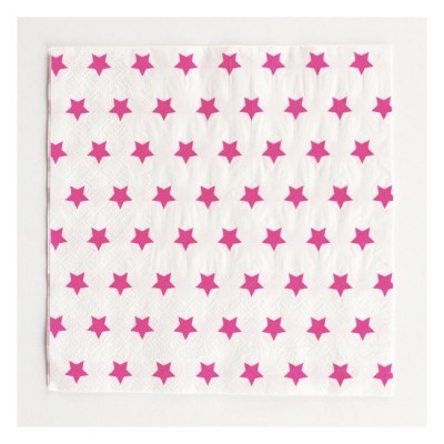 Guardanapos Rosa Forte Estrelas