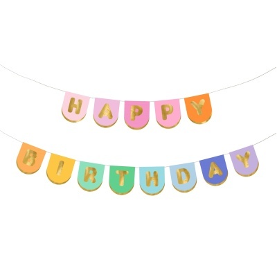 Grinalda Happy Birthday Coloridas