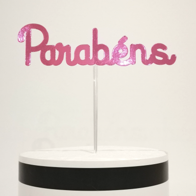 Topo Bolo Parabéns Papel