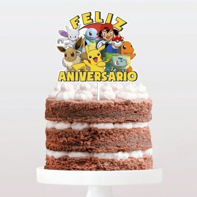 Topo Bolo Simples Pokemon