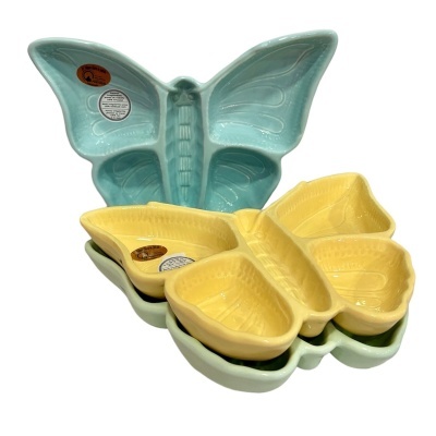 Taça Borboleta Amarelo Pastel