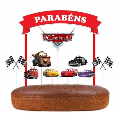 Topo Bolo Faísca Cars