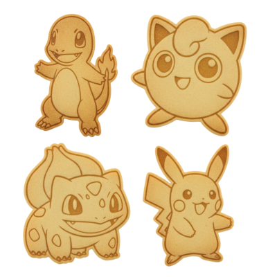 Conj. Mini Cortadores c/ Carimbo Pokemon
