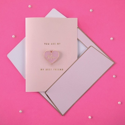 Postal + Pin - Mom You are my best friend