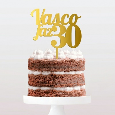 Topo Bolo Nome e Idade Letra 4