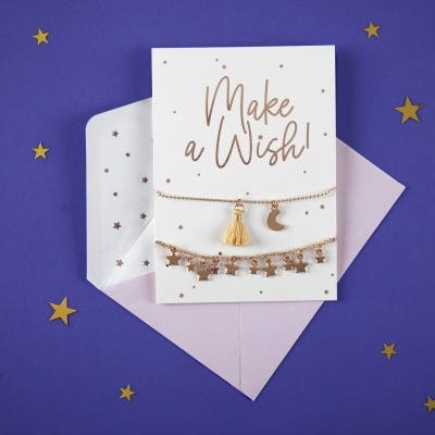Postal + Pulseira - Make a Wish!