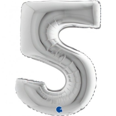 Balão Número Prateado Gigante