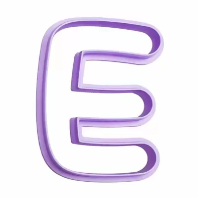 Cortador de Bolachas - Letras Alfabeto - E