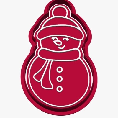 Cortador c/ Carimbo Boneco de Neve