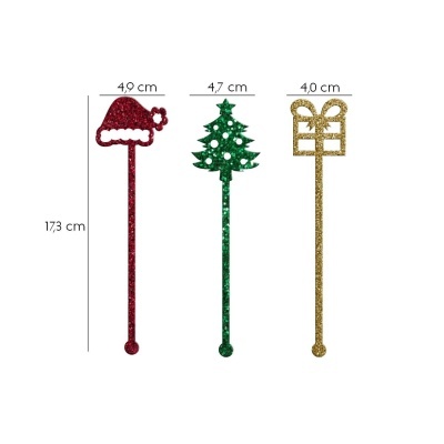 Agitador de Bebidas Natal Modelo 2