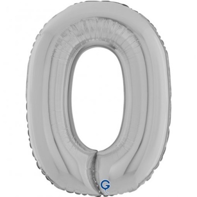 Balão Número Prateado Grande