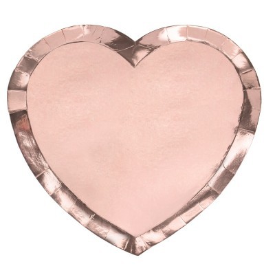 Pratos Coração Rose Gold