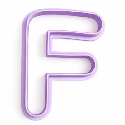 Cortador de Bolachas - Letras Alfabeto - F