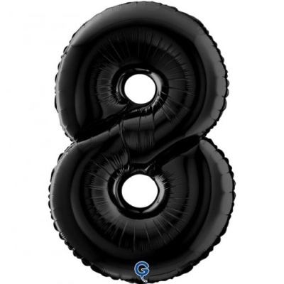 Balão Número Preto Grande
