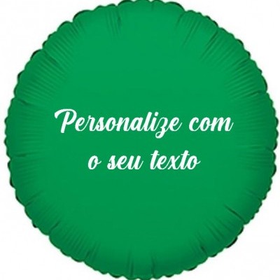 Balão + Texto Redondo Verde