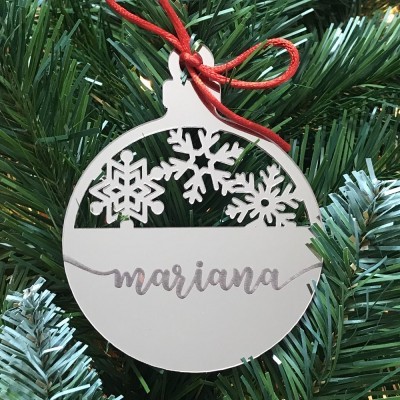 Bola Natal Gravada Espelho