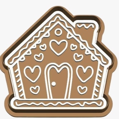 Cortador c/ Carimbo Casa bolacha de Gengibre