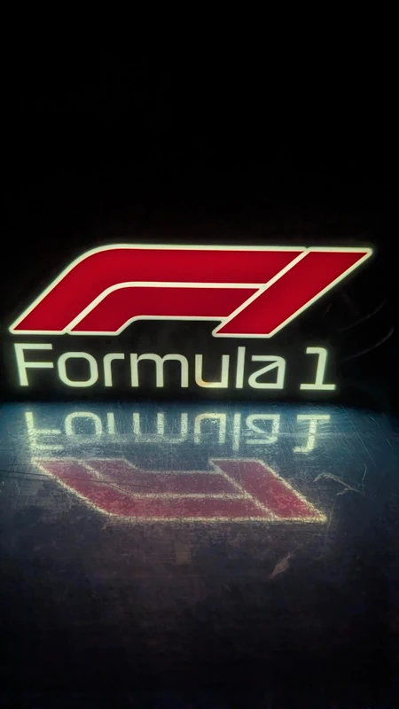 Logótipo Formula 1 iluminado com reflexo