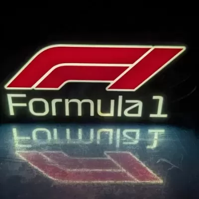 Logótipo Formula 1 iluminado com reflexo
