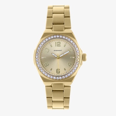 Relógio dourado RADIANT com cristais e bracelete de metal