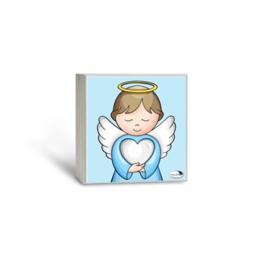Bloco de notas com anjo ilustrado na capa
