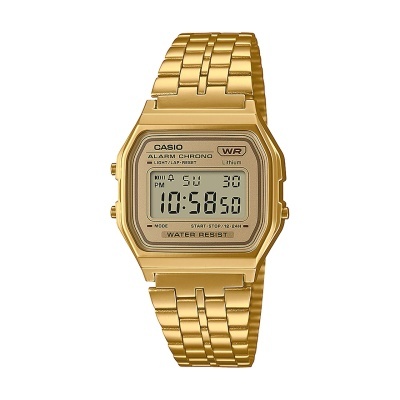 Relógio digital Casio dourado com bracelete metálica