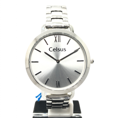 Relógio de pulso Celsus prateado com bracelete metálica