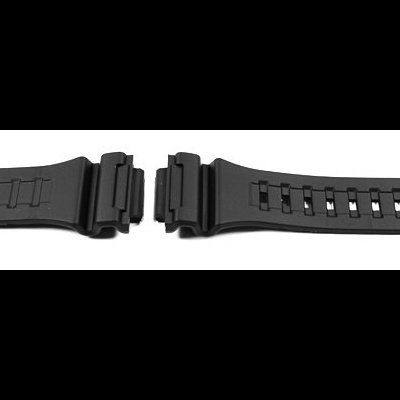 Pulseira preta para relógio em silicone com fivela