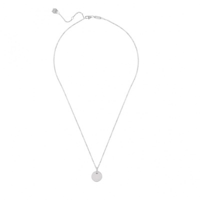 Colar prata com pendente redondo liso