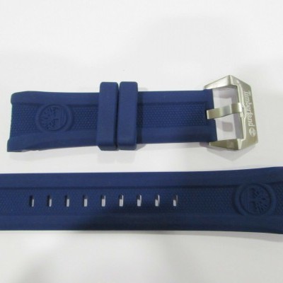 Correia de relógio silicone azul escuro com fivela metálica prateada e logótipo Festina