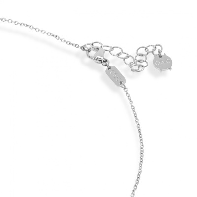 Colar fino de prata com fecho e plaquinhas