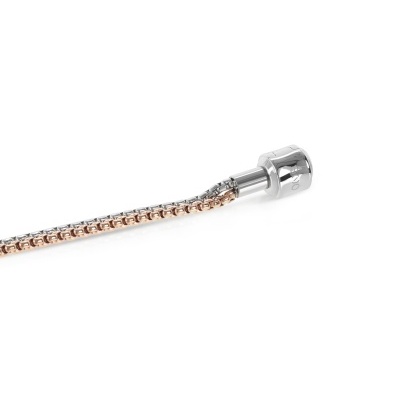 Pulseira de elos em dois tons com fecho metálico