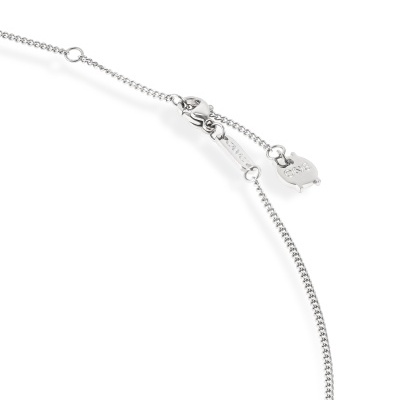 Colar em prata com fecho e pendente em coração