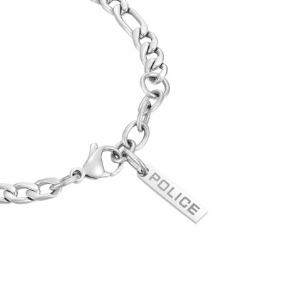 Pulseira prateada com pendente POLICE